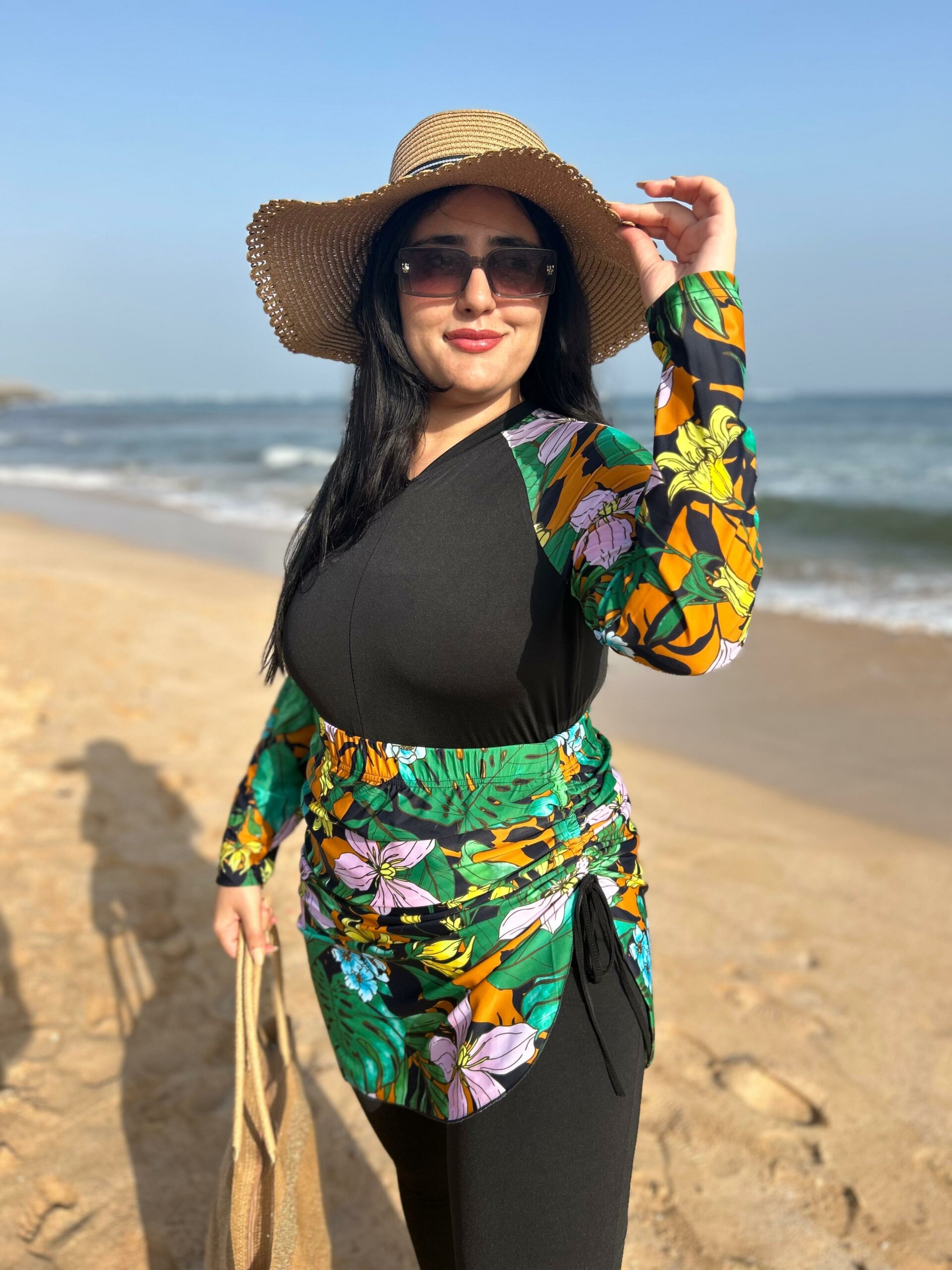 Burkini COMBINAISON VERT & JAUNE